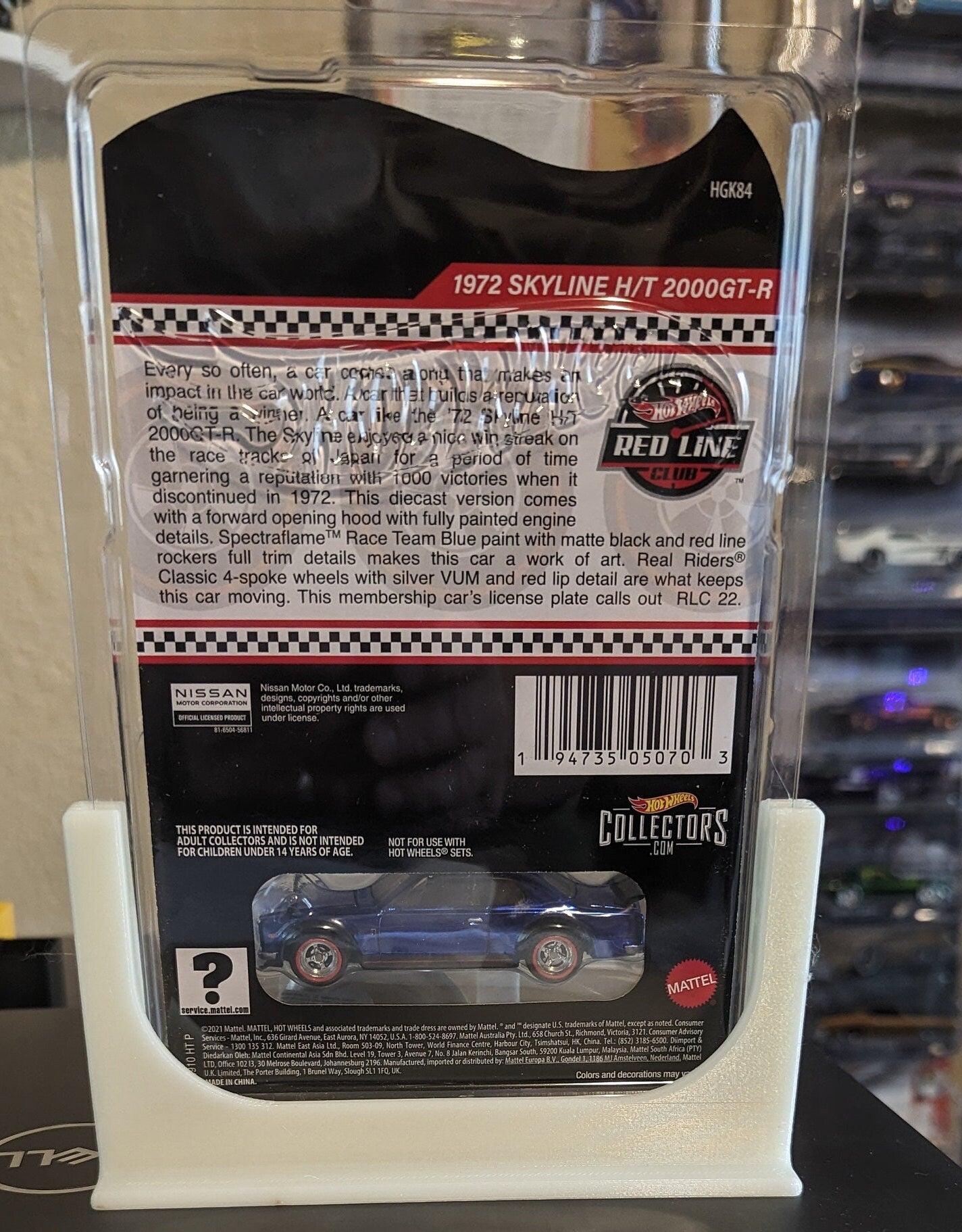 Tabletop Display for Hot Wheels Card in a Protective case - sold as a pair