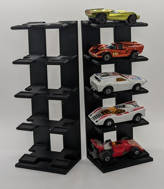 5 car Display for 1/64th scale like Hot Wheels, Matchbox and Johnny Lightning