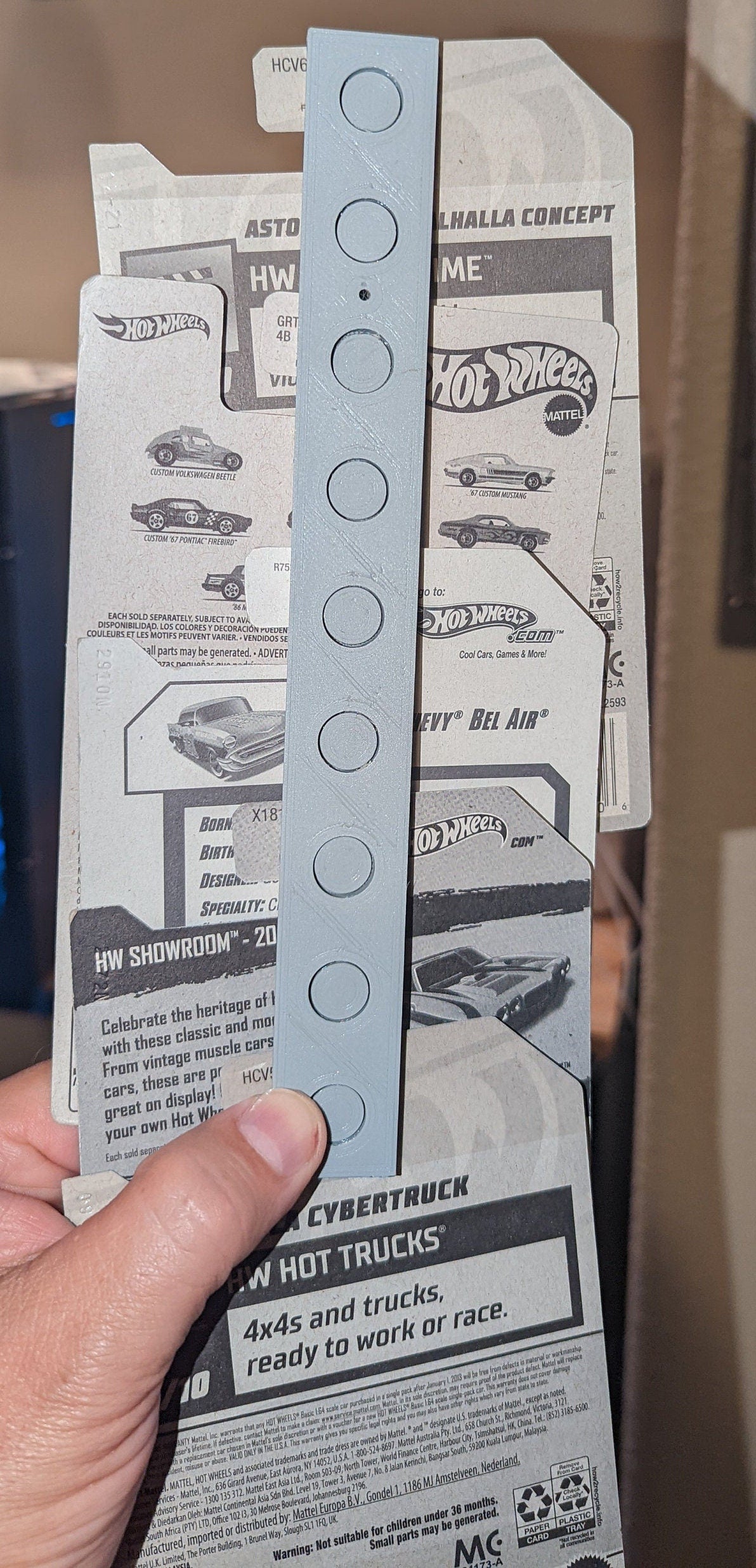 Wall Display for Hot Wheels, MatchBox or anything in a Card display set of 3
